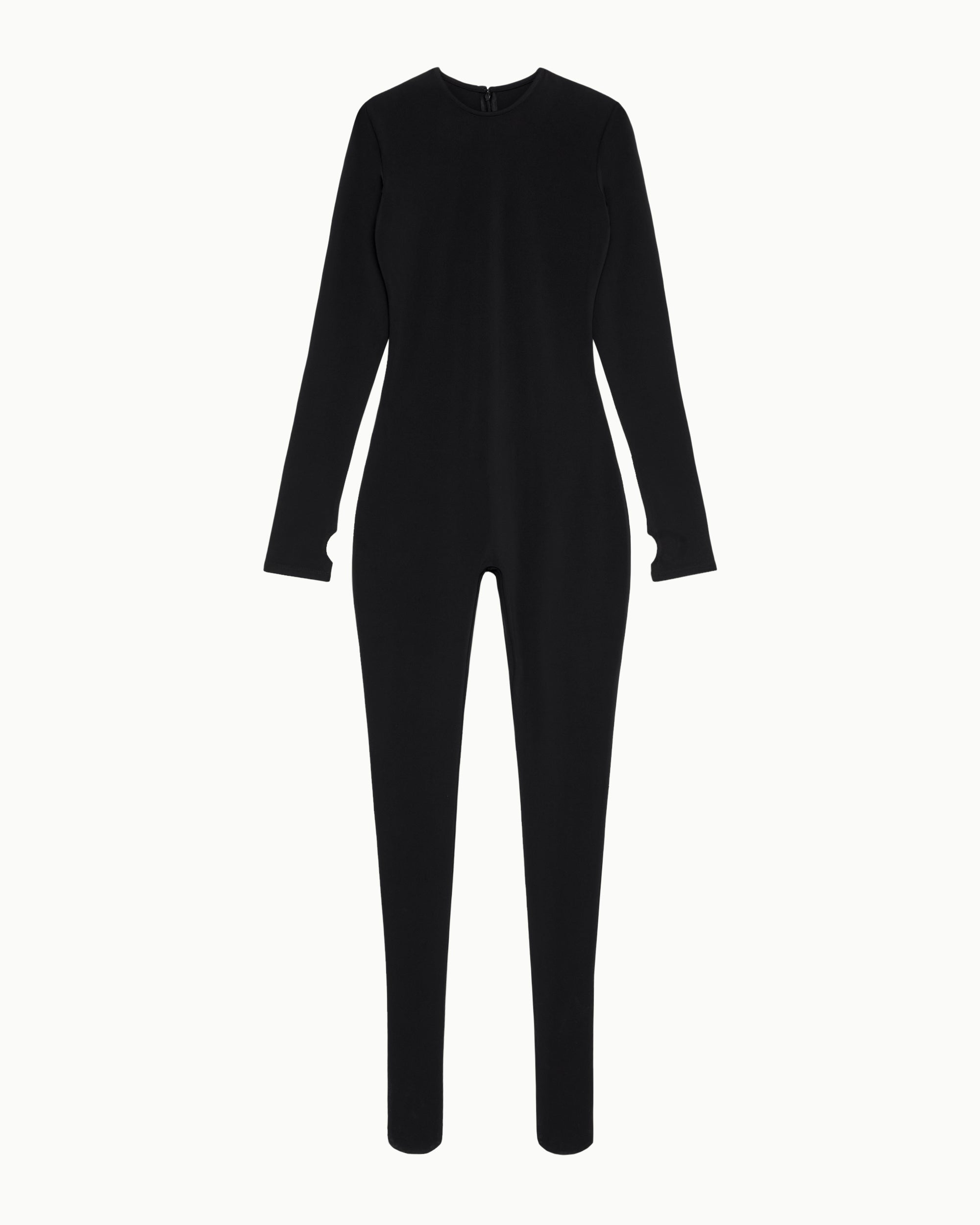 Black Long Sleeve Footed Baby Bodysuit