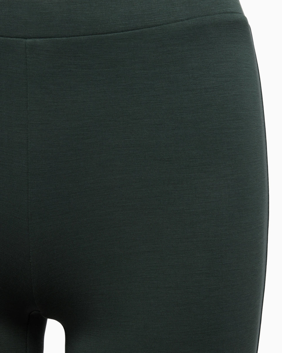 Evergreen Stretch Suede Low-Rise Pants