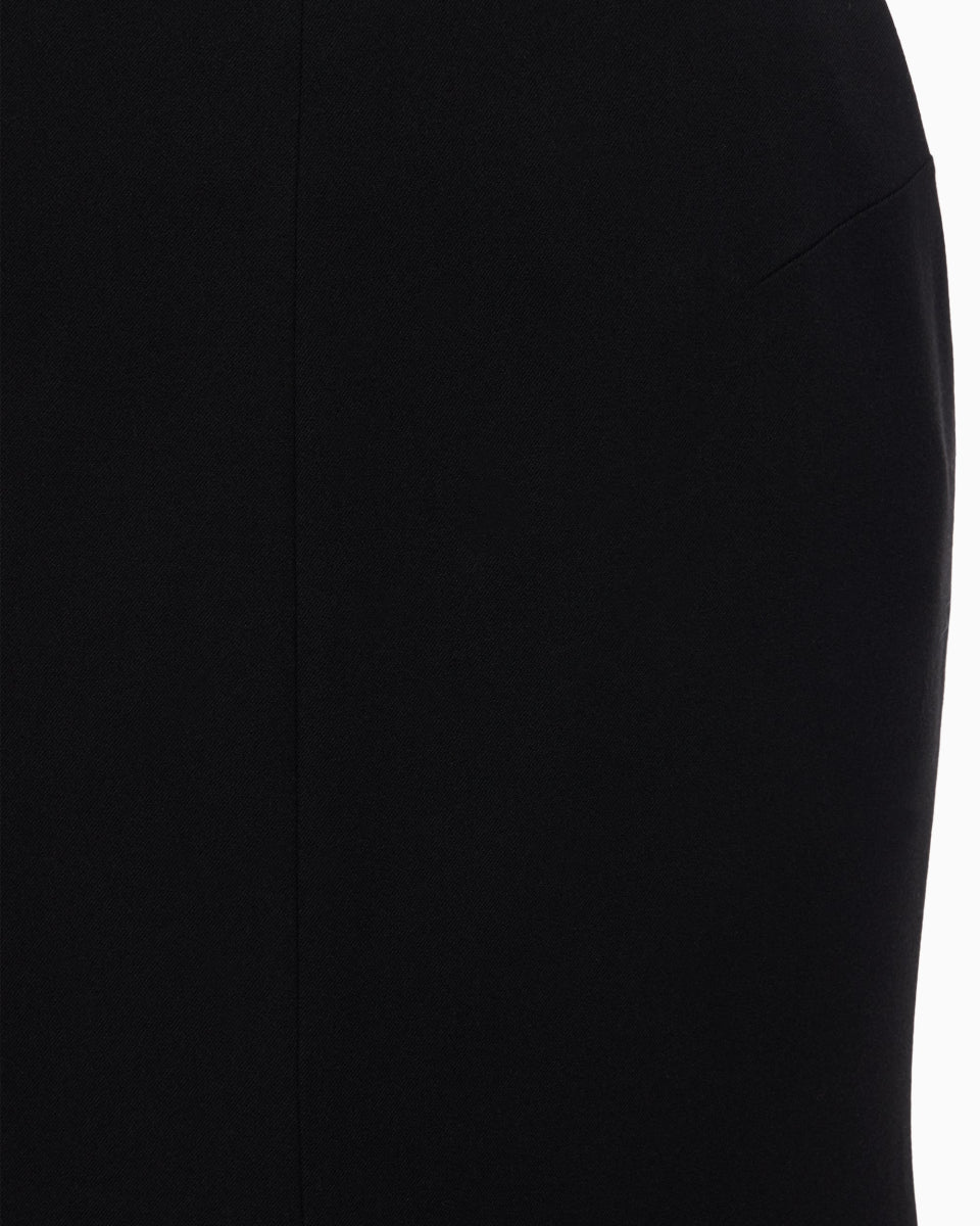 Black Tailored Long Skirt for Women