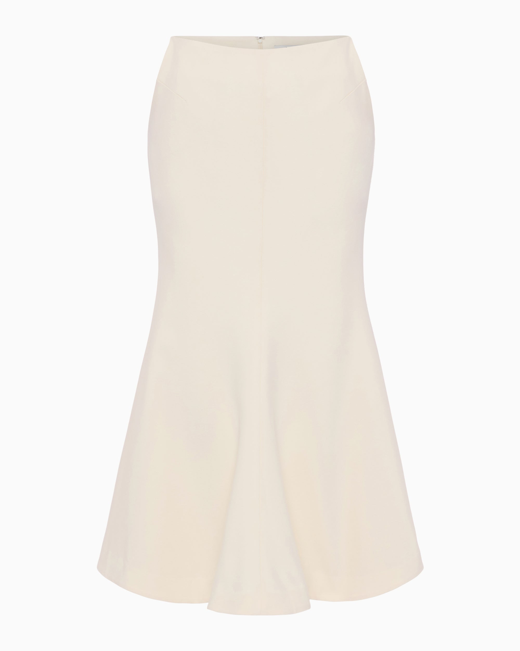 Elegant Warm White Tailored Skirt