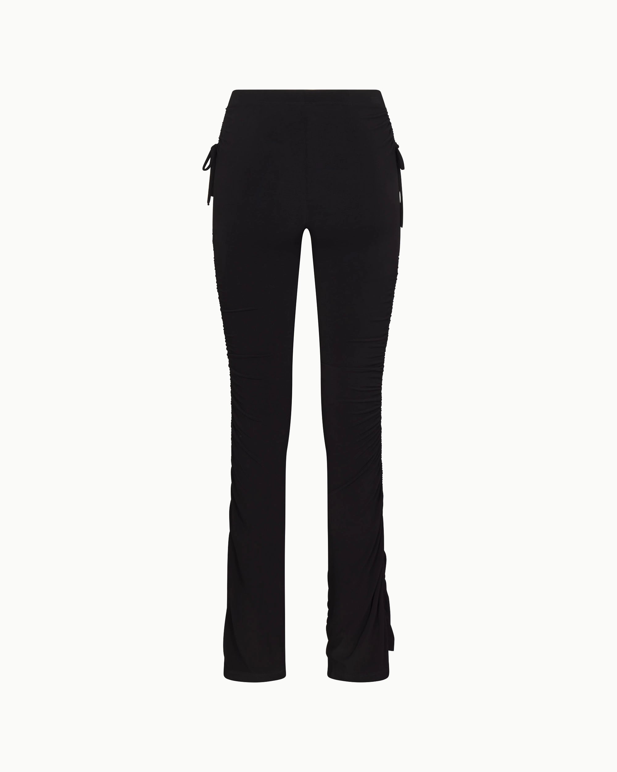 Black Ruched Pants for Stylish Comfort