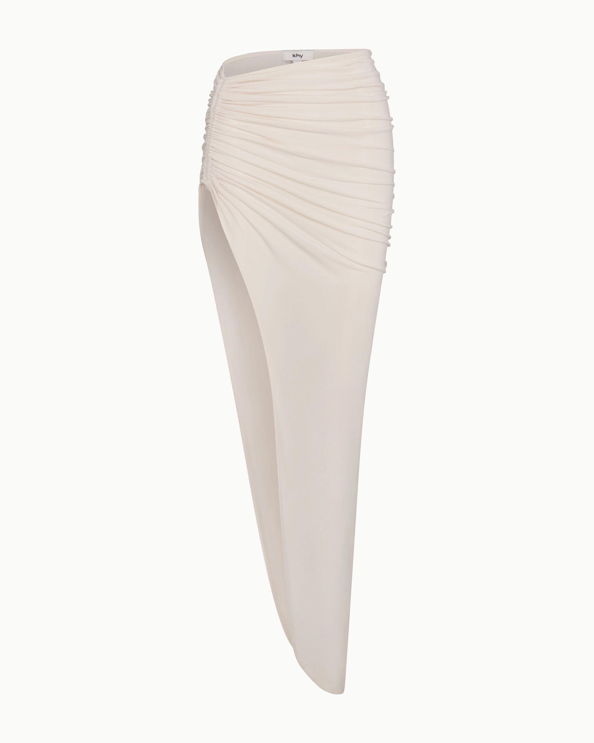 Shell Ruched Maxi Skirt - Elegant Beachwear