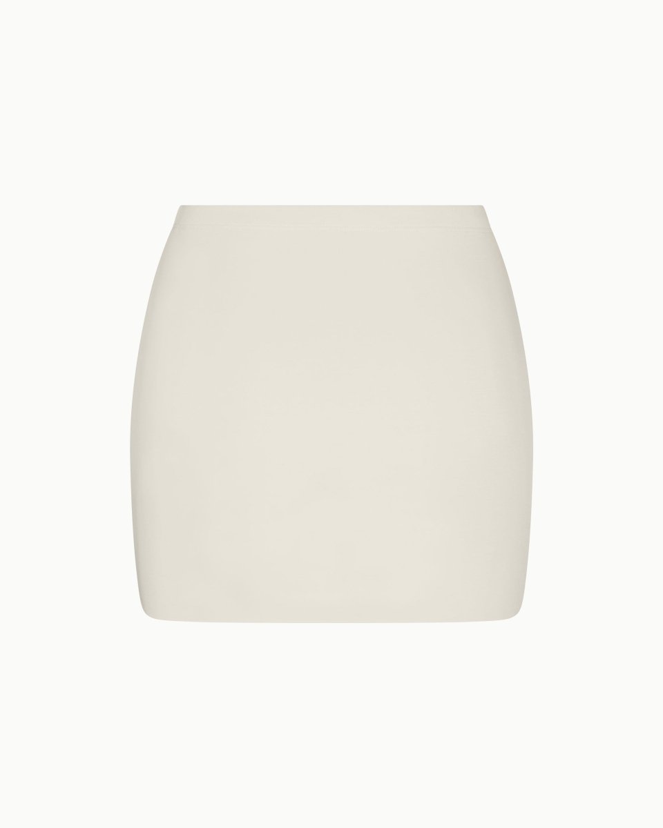 Stone Stretch Suede Mini Skirt - Ultra Short Style