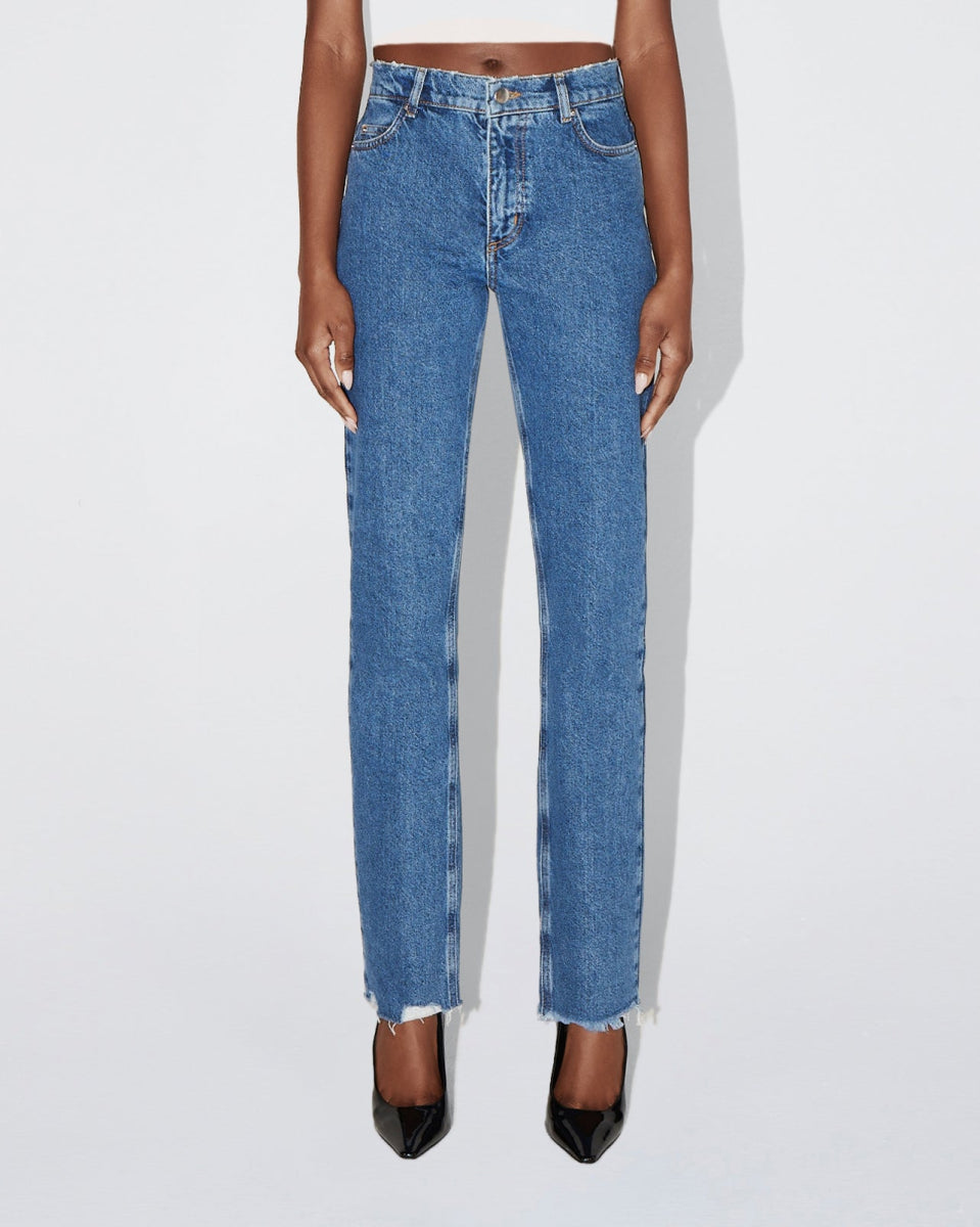 Classic Medium Wash Straight Leg Jeans