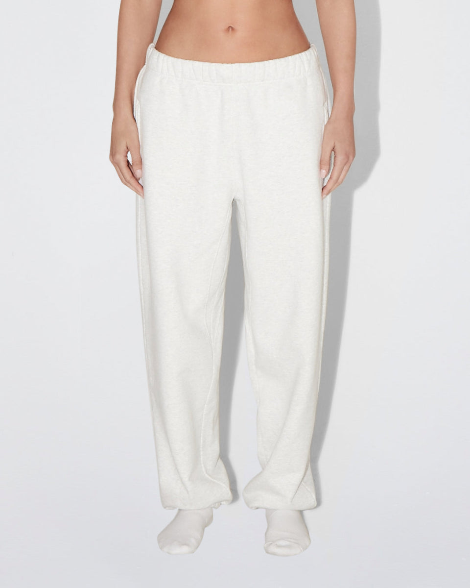 Soft Fleece Joggers in Light Grey