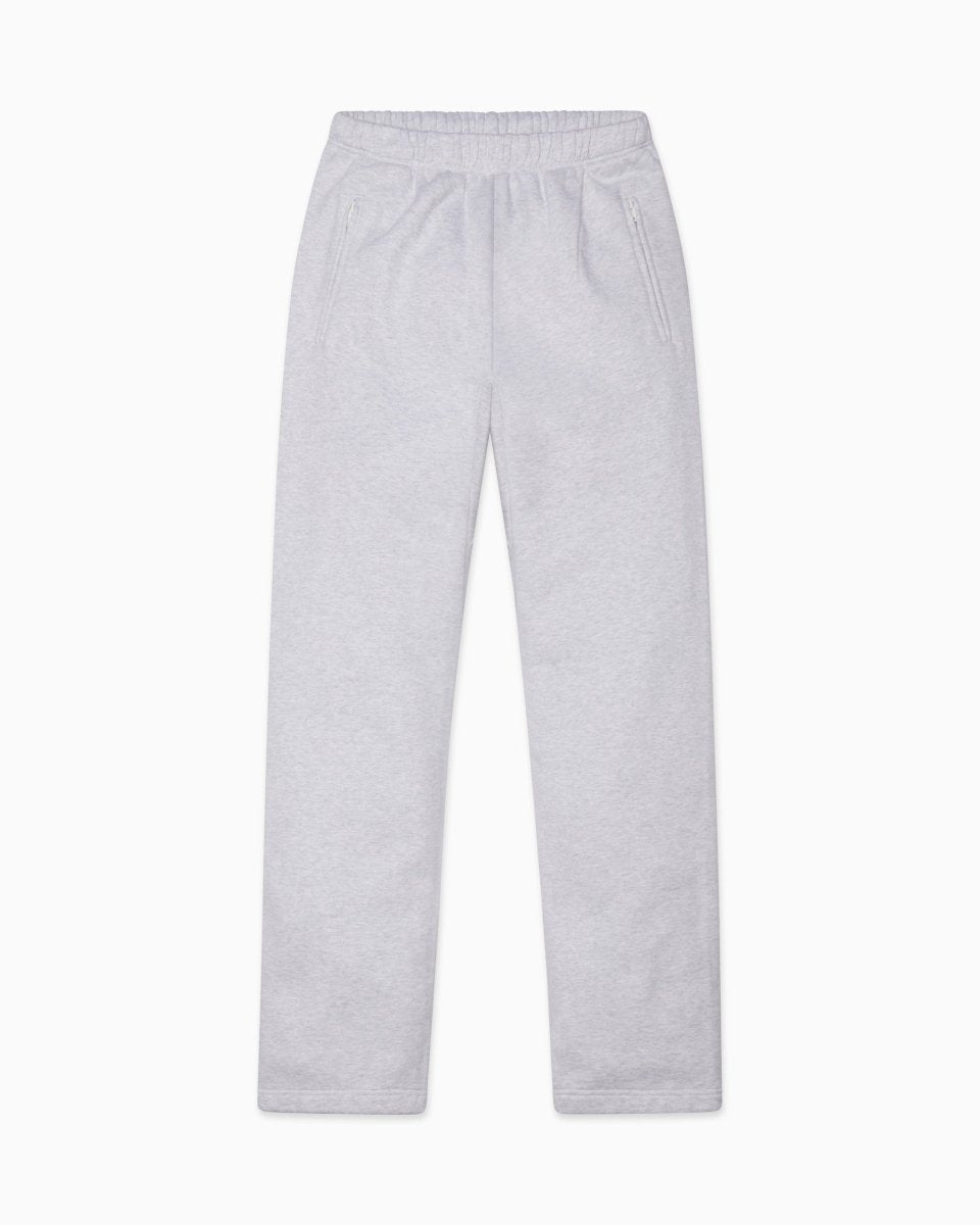 Light Grey Fleece Straight Leg Pants