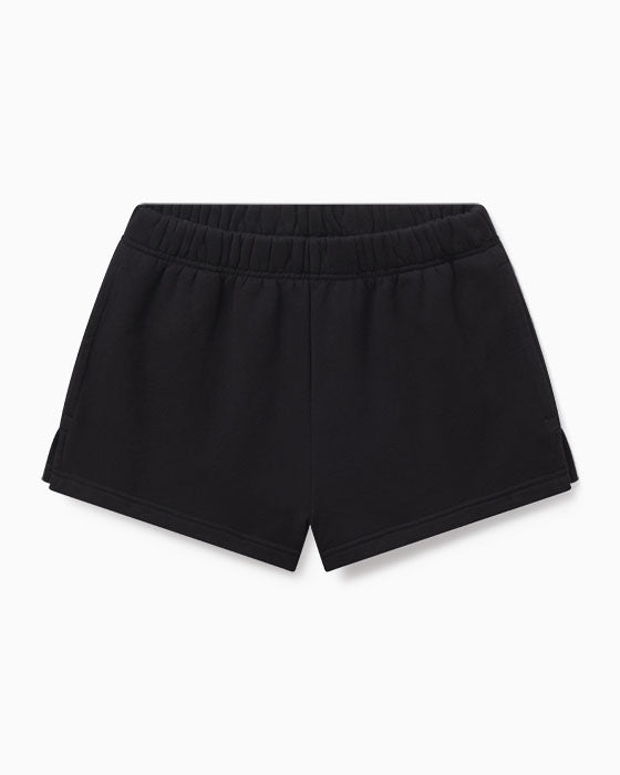 Black Fleece Mini Shorts for Women