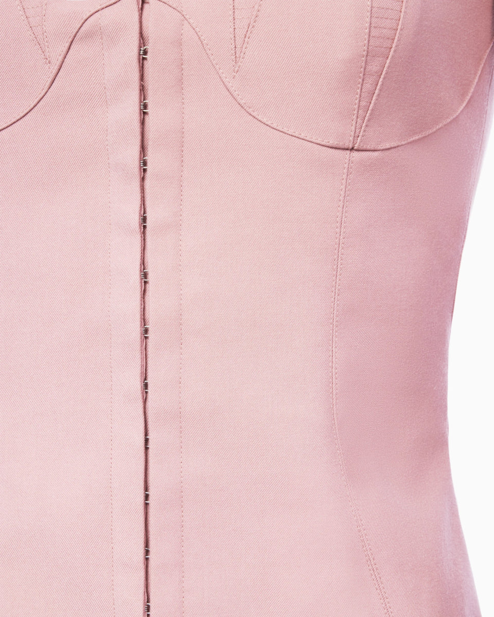 Blush Corset Long Sleeve Top