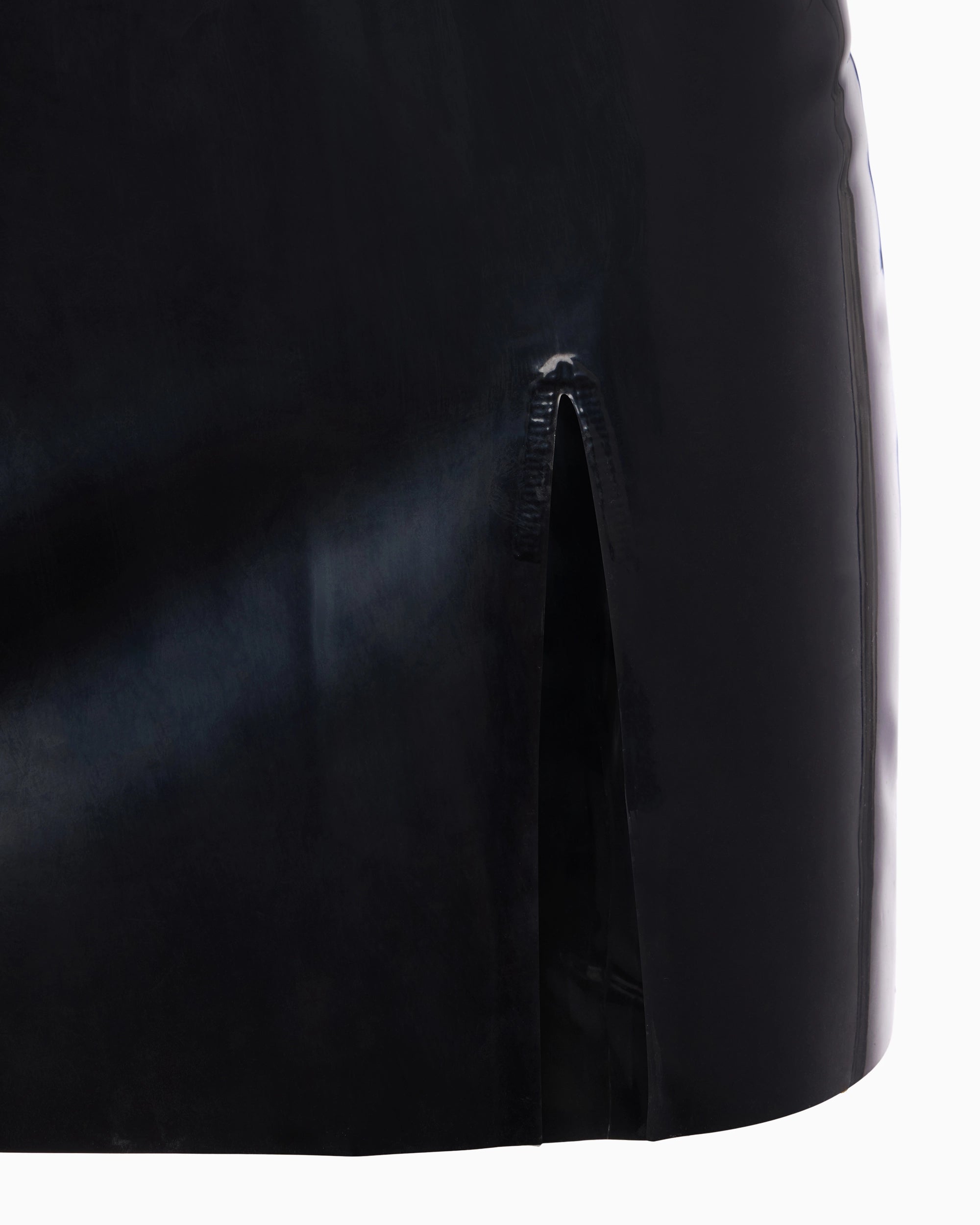 Black Latex Mini Dress for Night Out