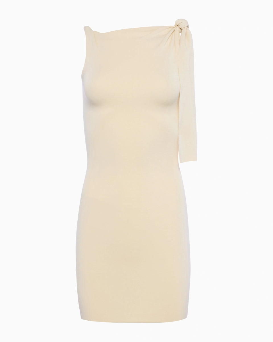 Stone Knotted Suede Mini Dress – Stretchy & Stylish