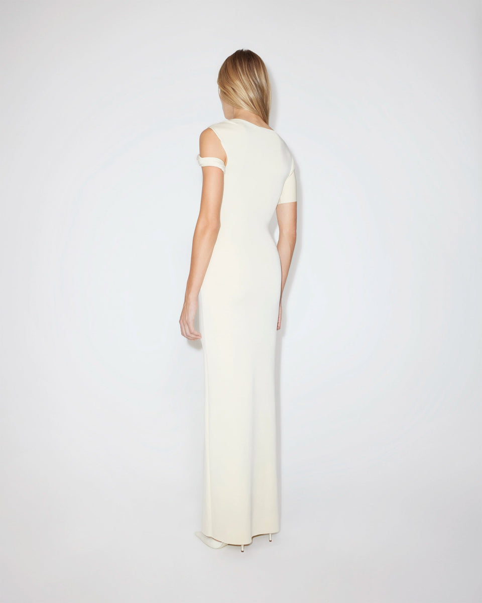 Stone Sueded Stretch Twist Maxi Dress