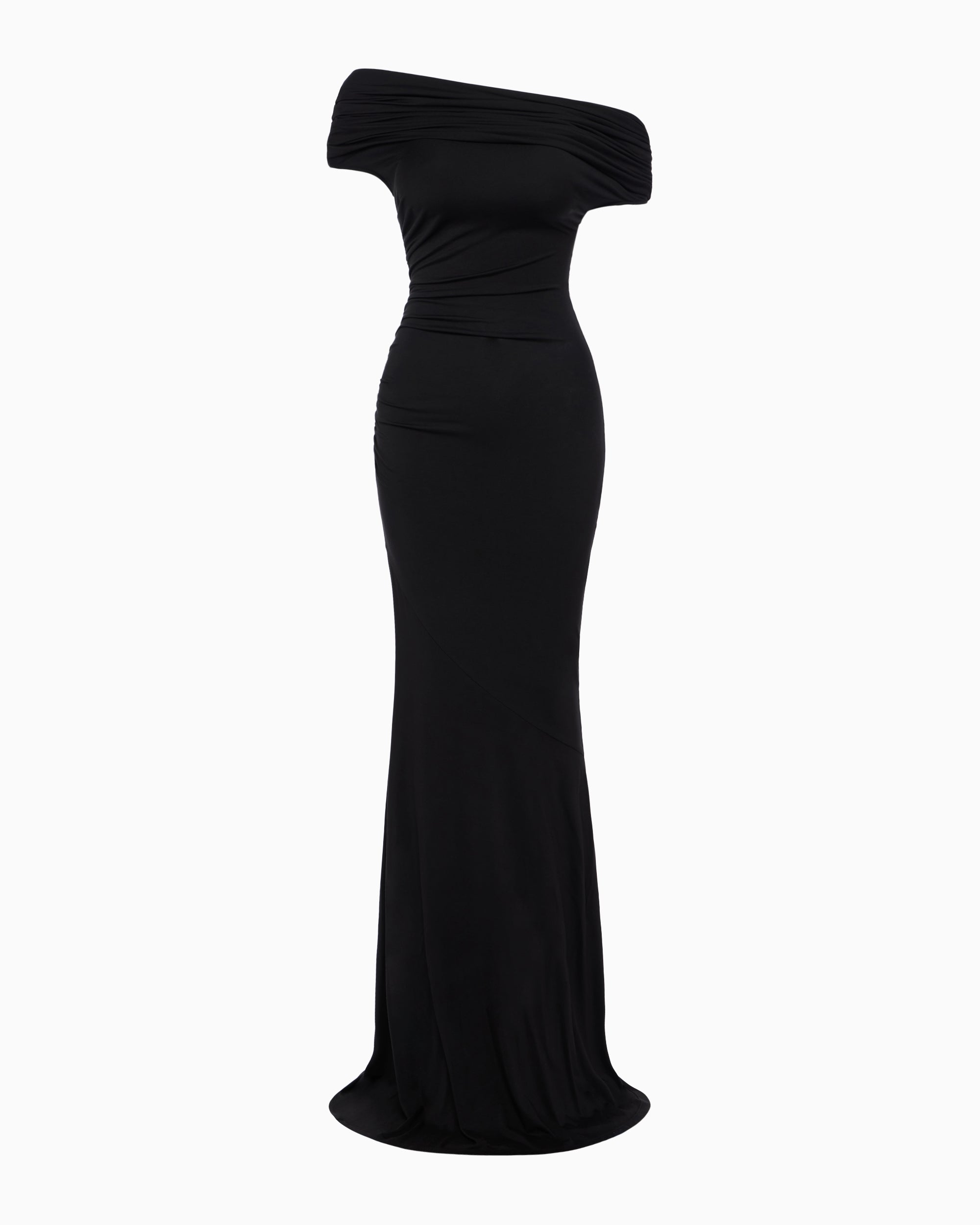 Black Off-Shoulder Dress for Evening Wear