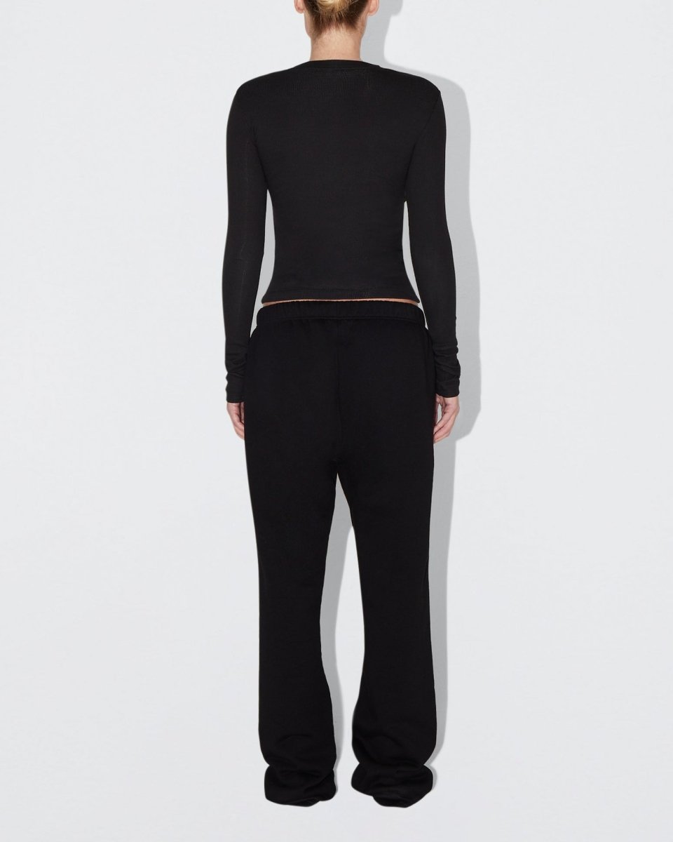 Black Ribbed Long Sleeve Tee
