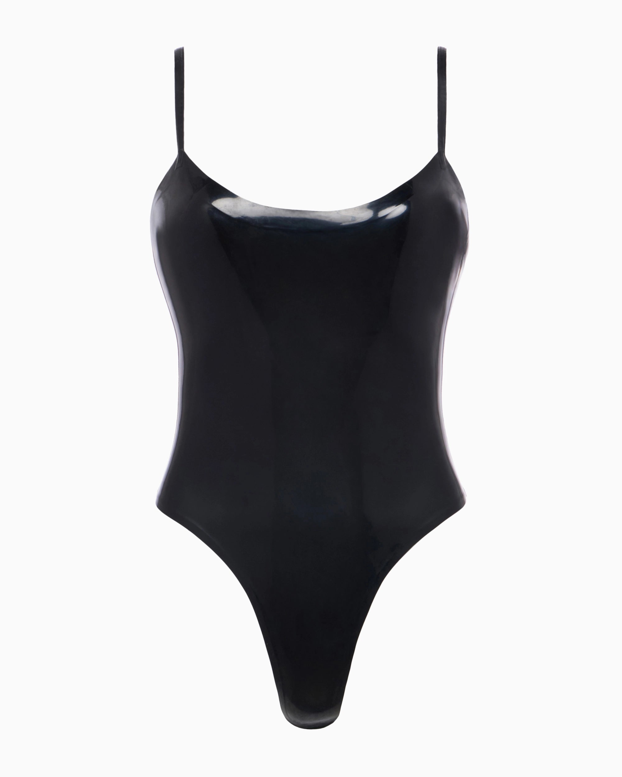 Black Latex Bodysuit for Bold Style