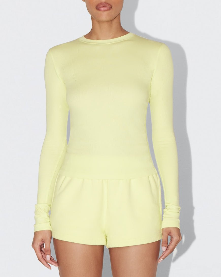 Limoncello Ribbed Long Sleeve Tee