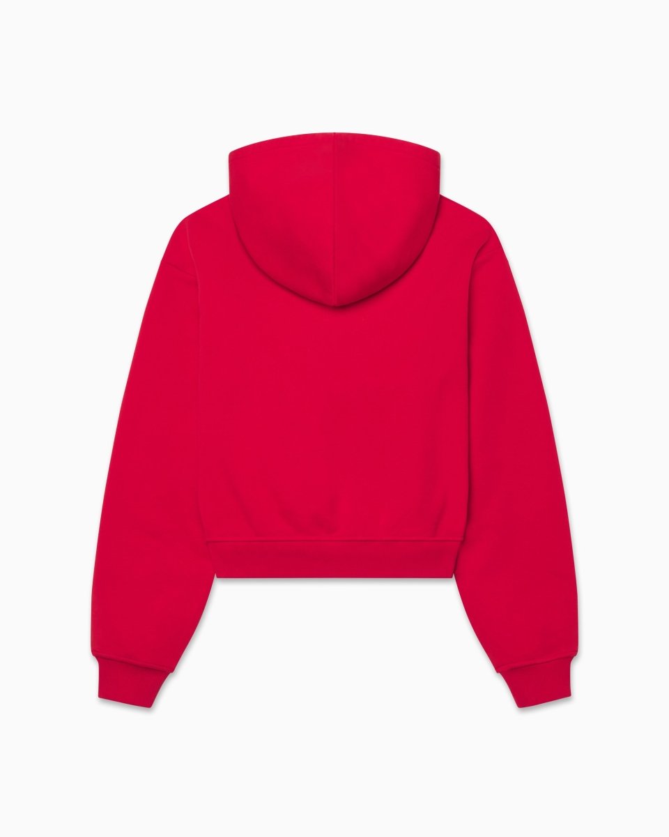 Red Fleece Zip-Up Hoodie for Men & Women