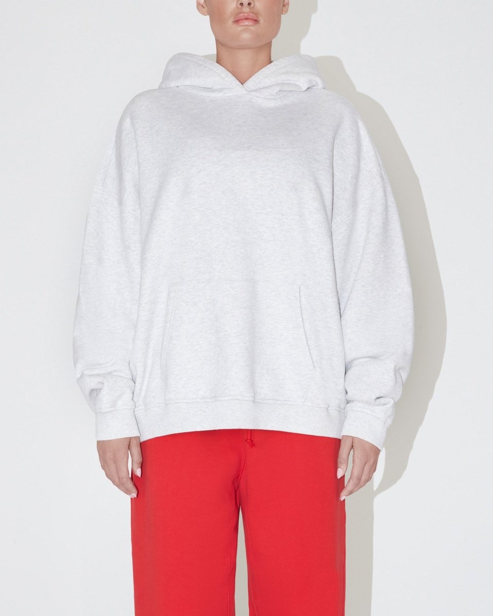 Light Grey Oversized Fleece Hoodie