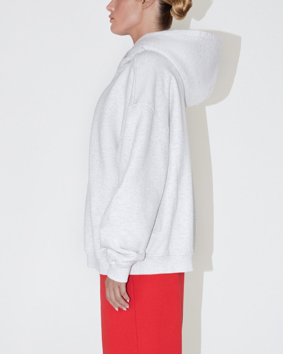 Light Grey Oversized Fleece Hoodie