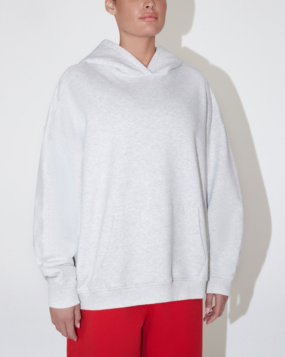 Light Grey Oversized Fleece Hoodie