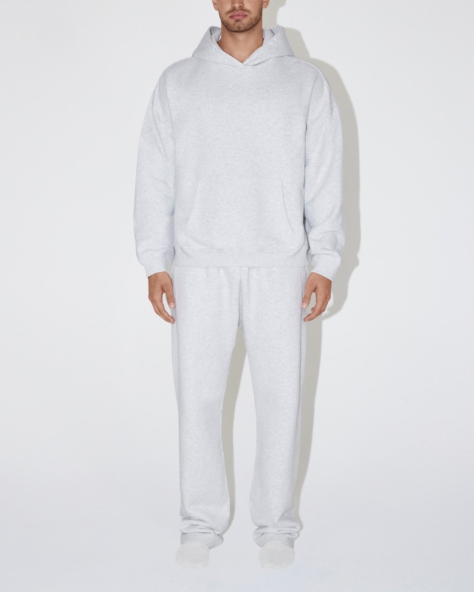 Light Grey Oversized Fleece Hoodie