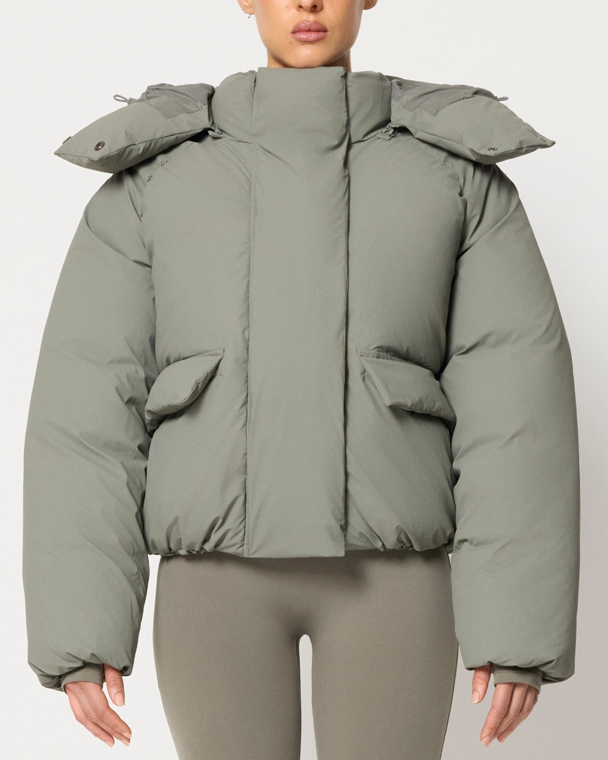 Dusty Olive Puffer Jacket for Men & Women