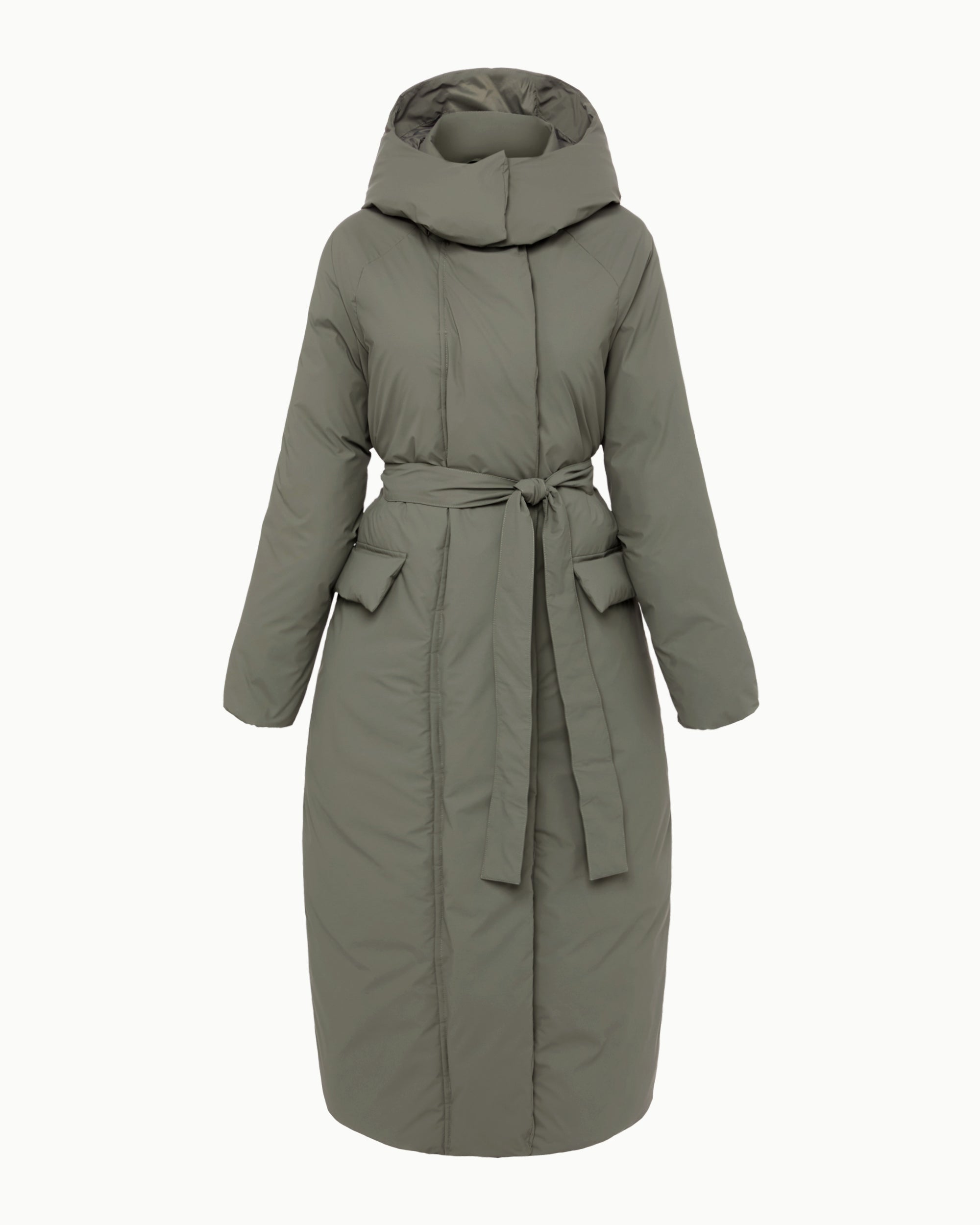 Dusty Olive Puffer Jacket for Cold Weather