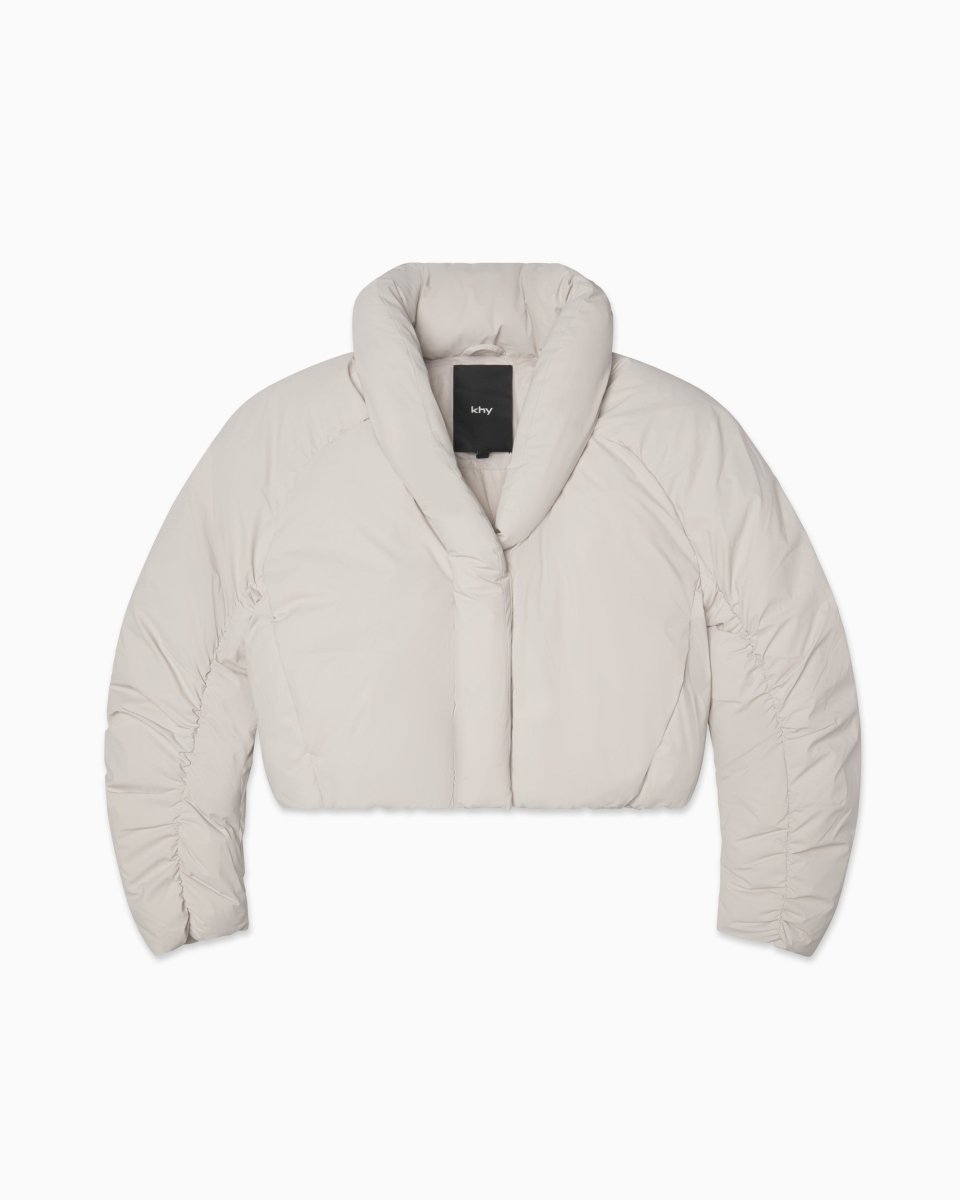 Stone Cropped Puffer Jacket for Women