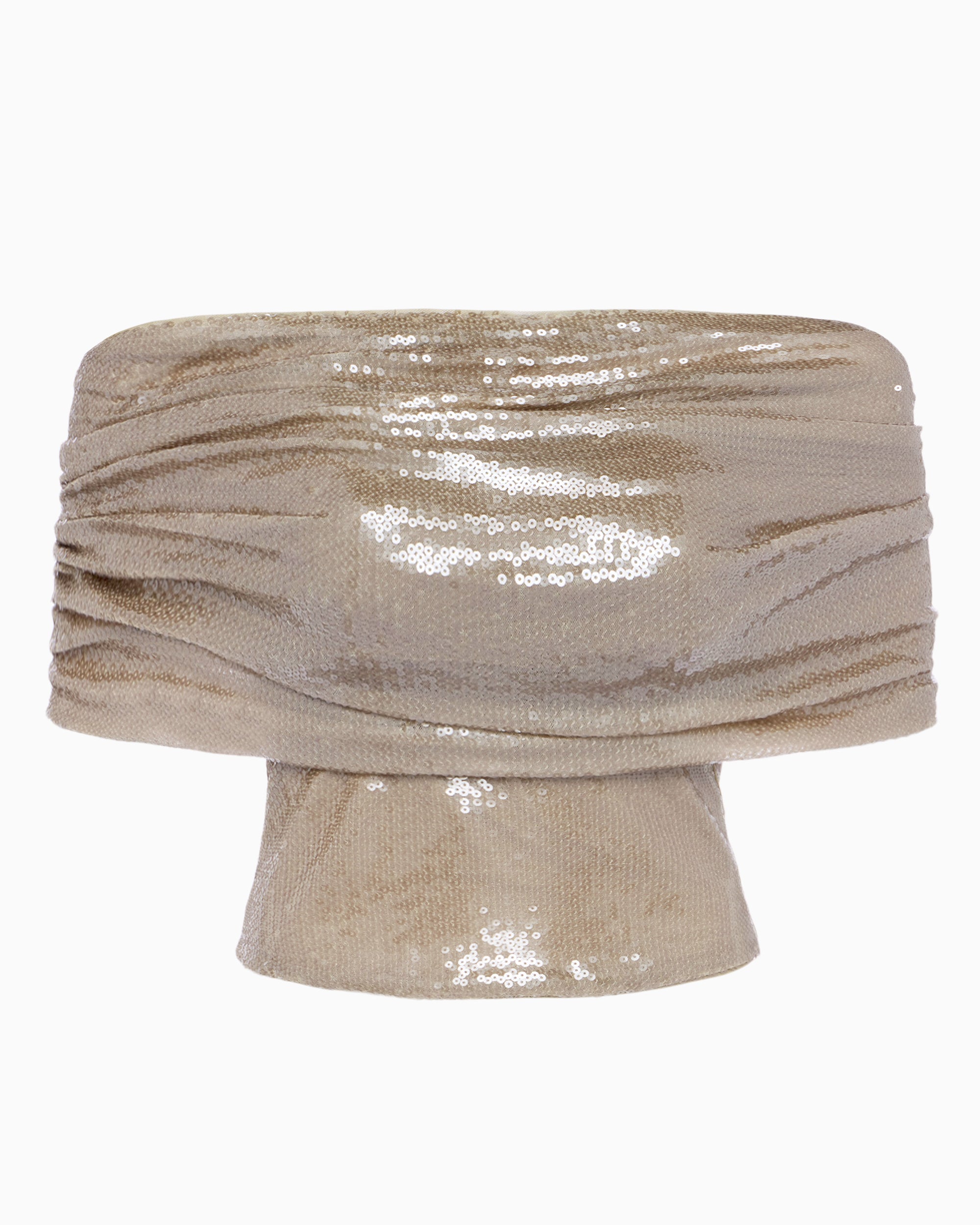 Champagne Sequin Tube Top for Evening Wear