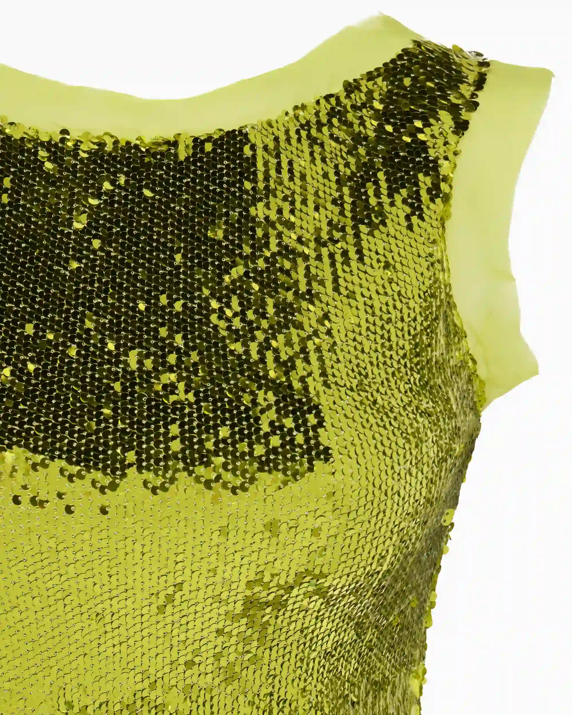 Chartreuse Sequin Tank Top for Parties
