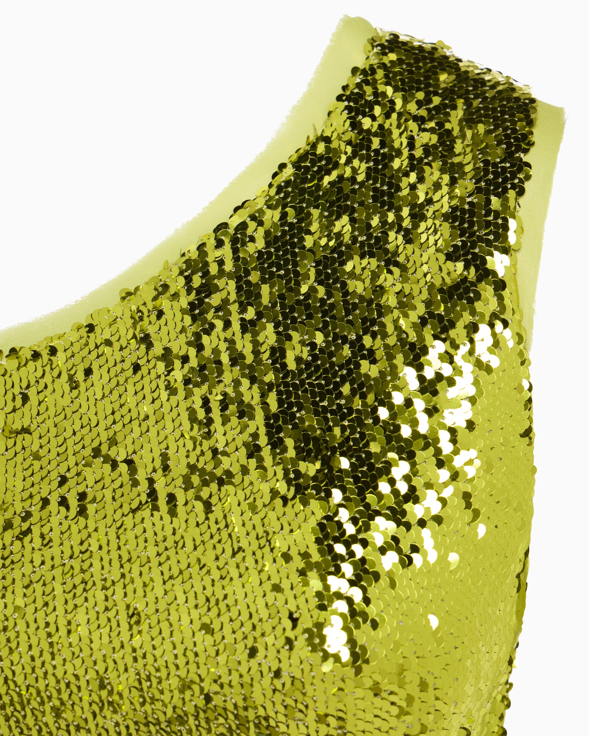 Chartreuse Sequin Cutout Blouse