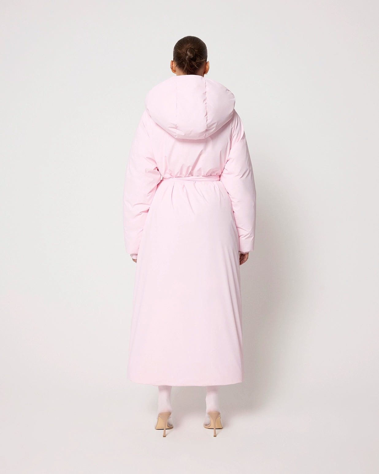 Powder Pink Puffer Jacket for Winter