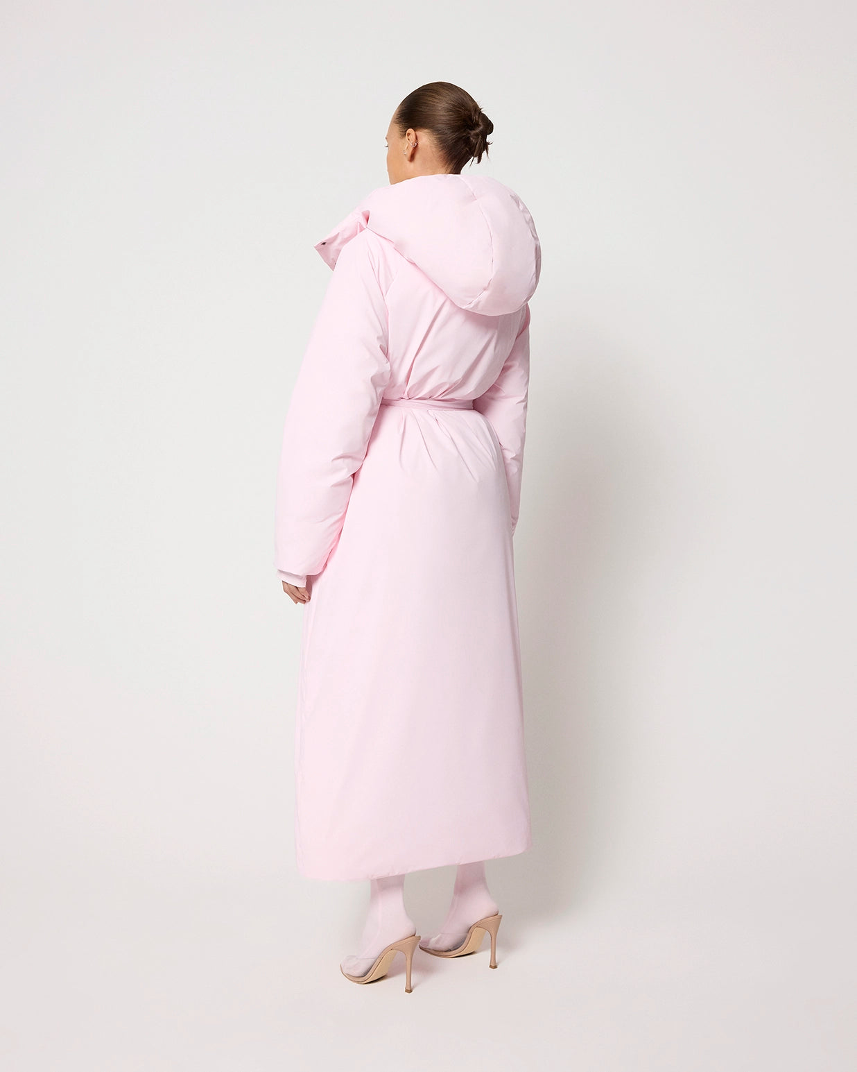 Powder Pink Puffer Jacket for Winter