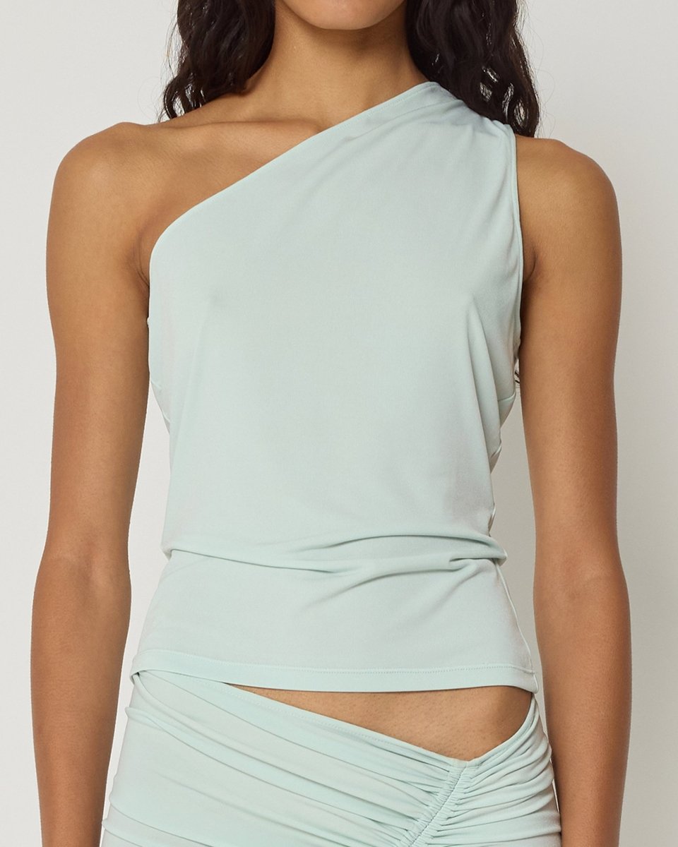 Surf Spray One-Shoulder Cutout Tank Top