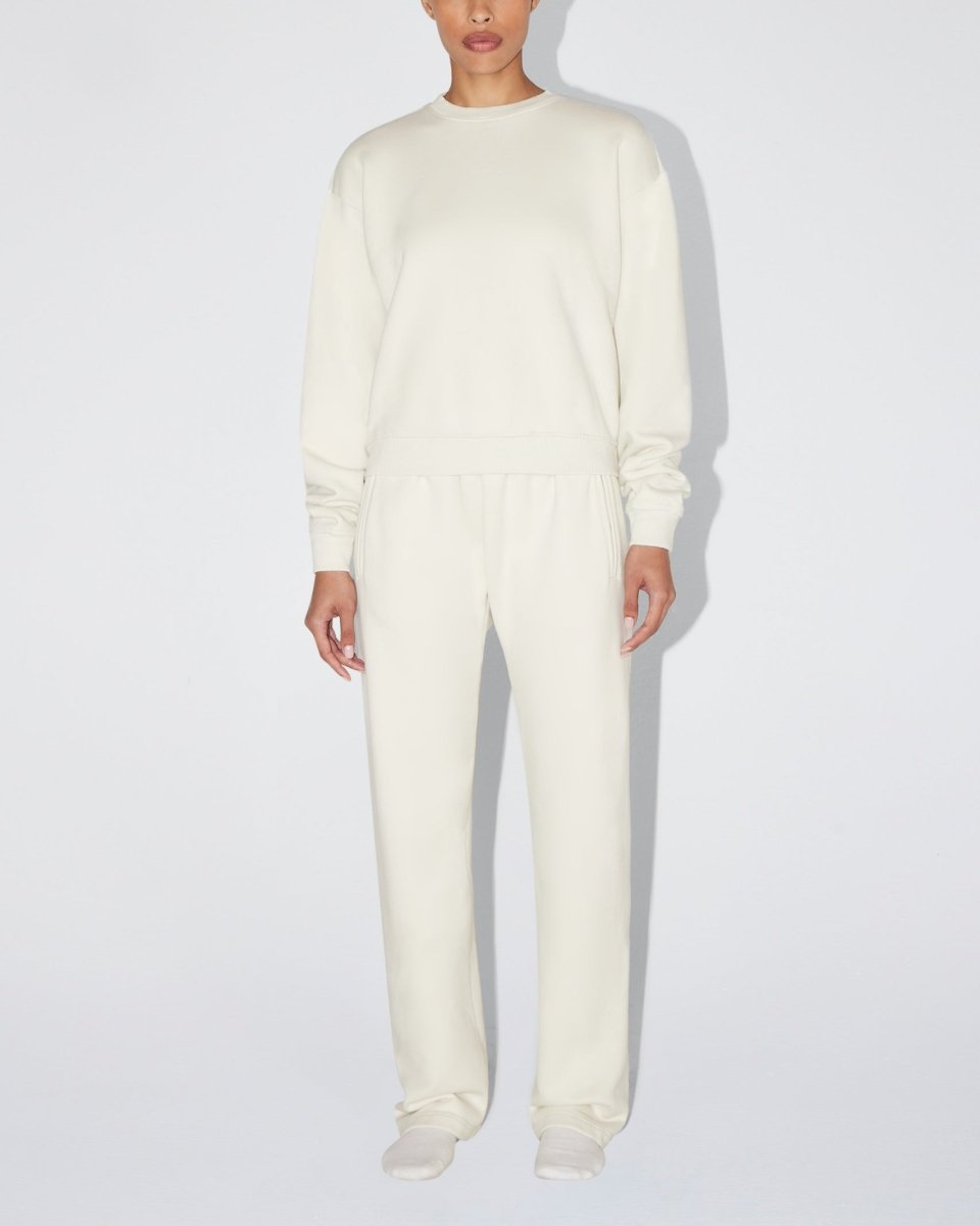 Ecru Fleece Crewneck Sweatshirt
