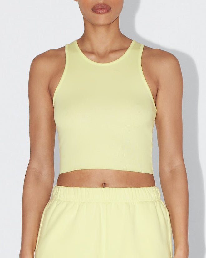 Limoncello Cropped Ribbed Tank Top