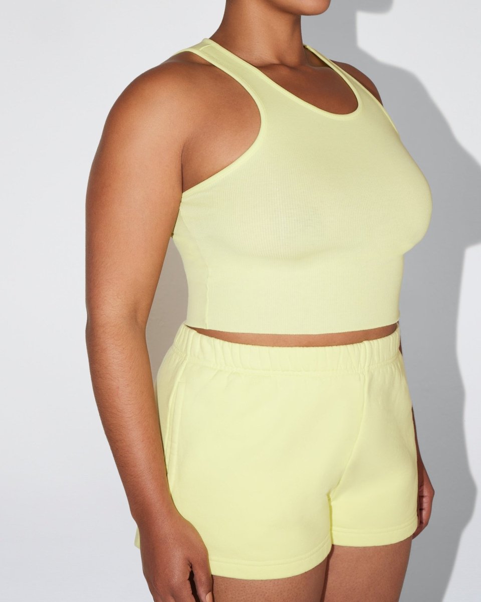 Limoncello Cropped Ribbed Tank Top