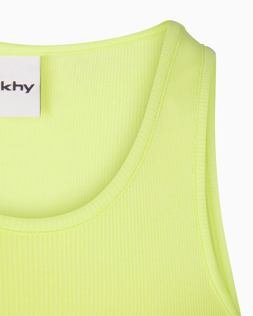 Limoncello Cropped Ribbed Tank Top