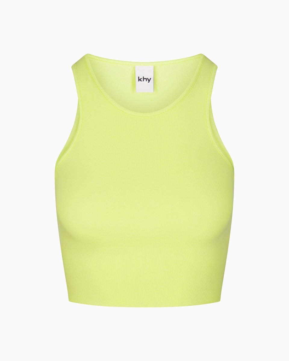 Limoncello Cropped Ribbed Tank Top