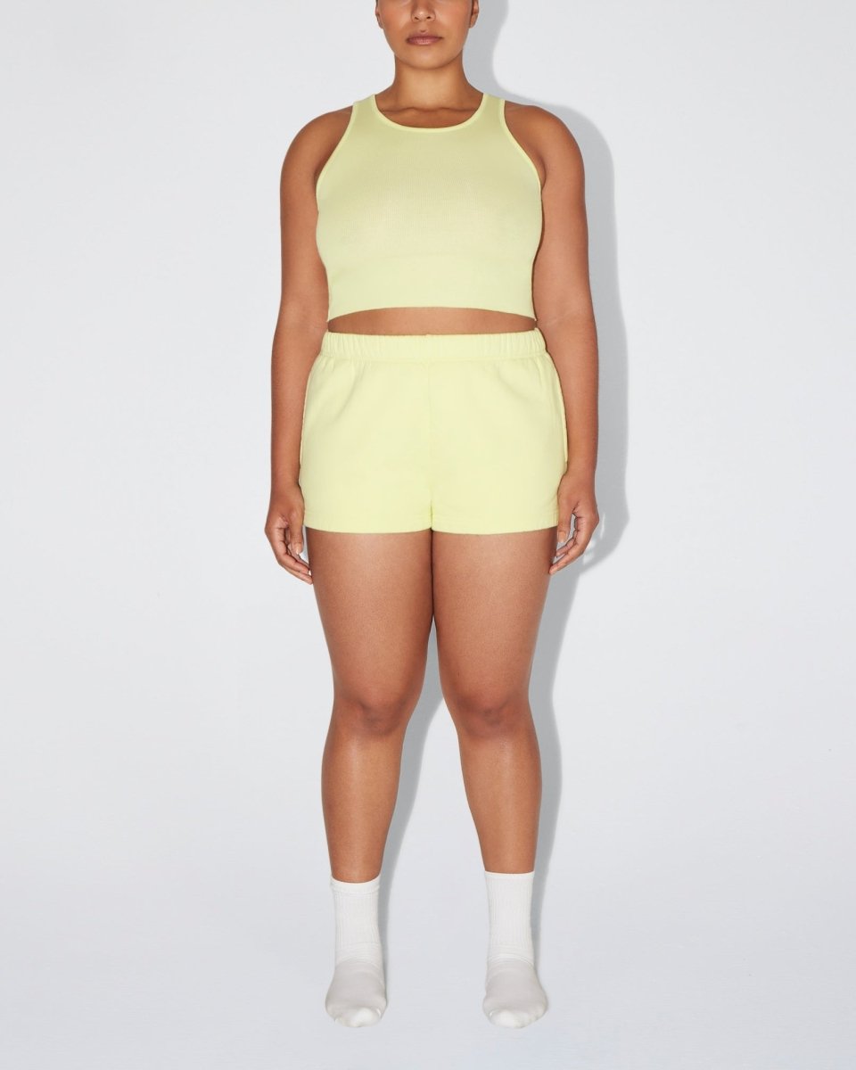 Limoncello Cropped Ribbed Tank Top