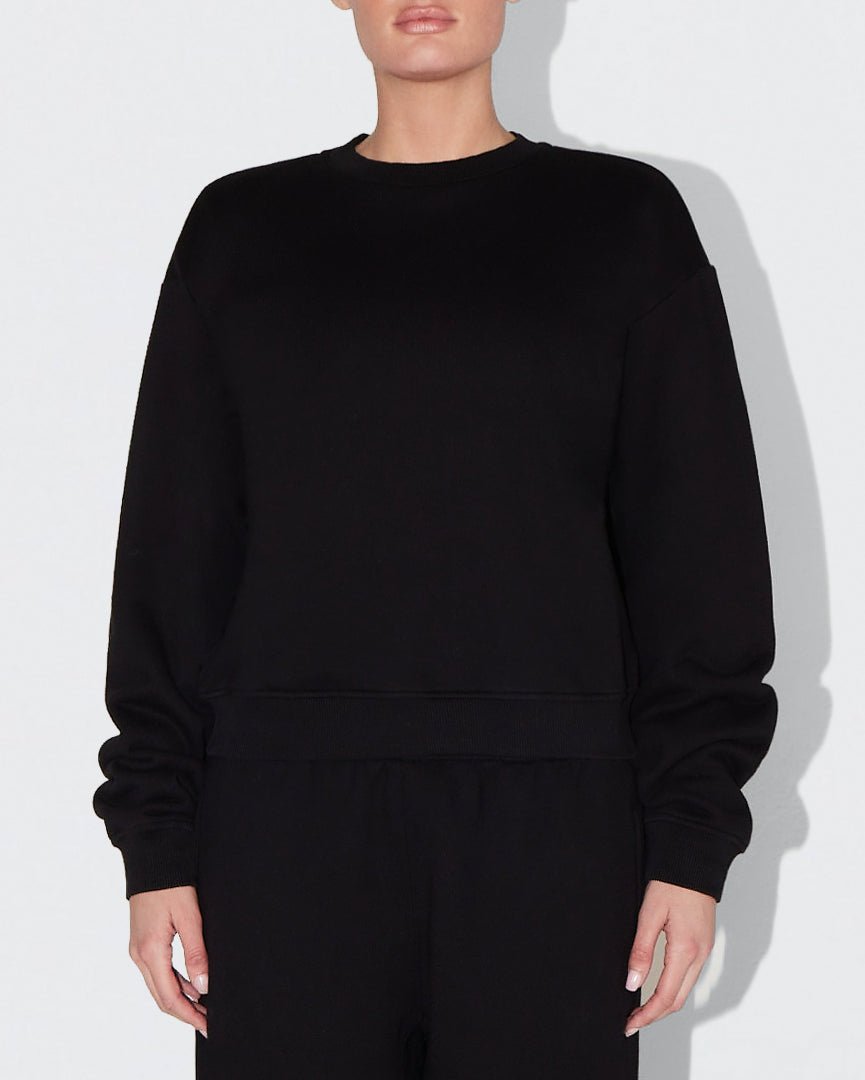 Black Fleece Crewneck Sweatshirt