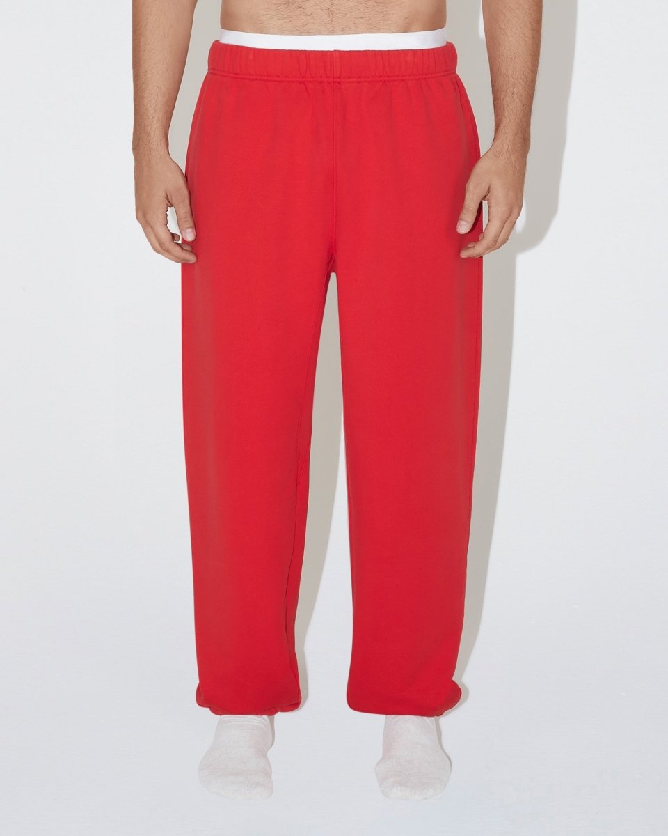 Red Fleece Joggers for Men & Women