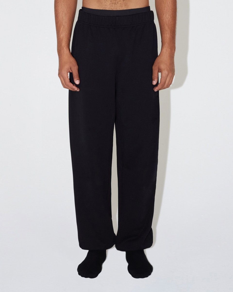 Black Fleece Jogger Pants for Comfort