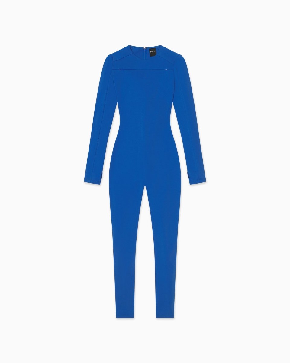Cobalt Blue Long Sleeve Catsuit for Dance & Performance