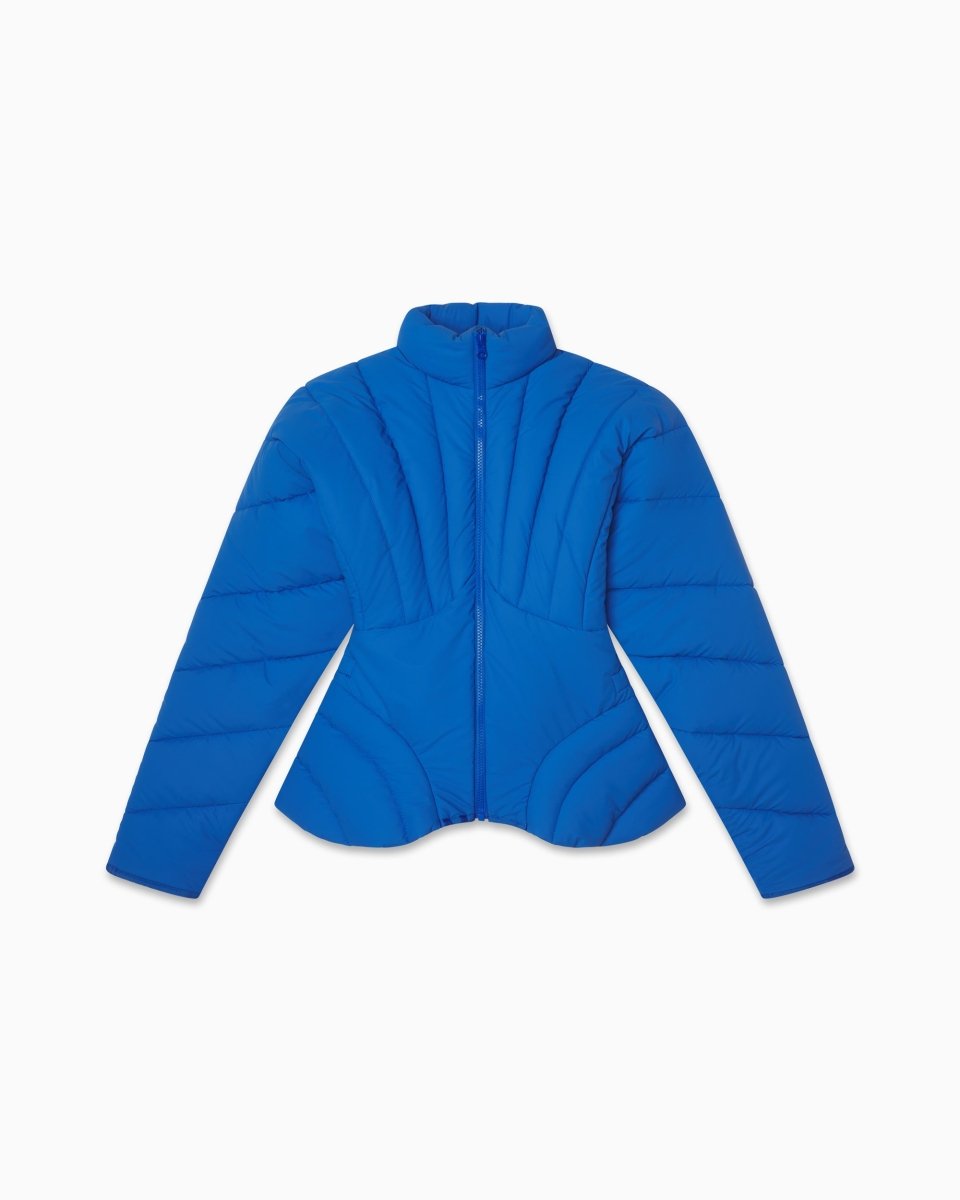 Cobalt Blue Puffer Jacket for Winter Style