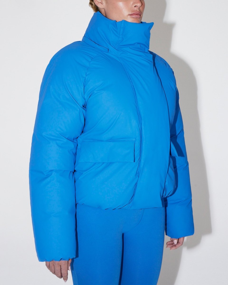 Cobalt Blue Puffer Jacket – Lightweight & Warm