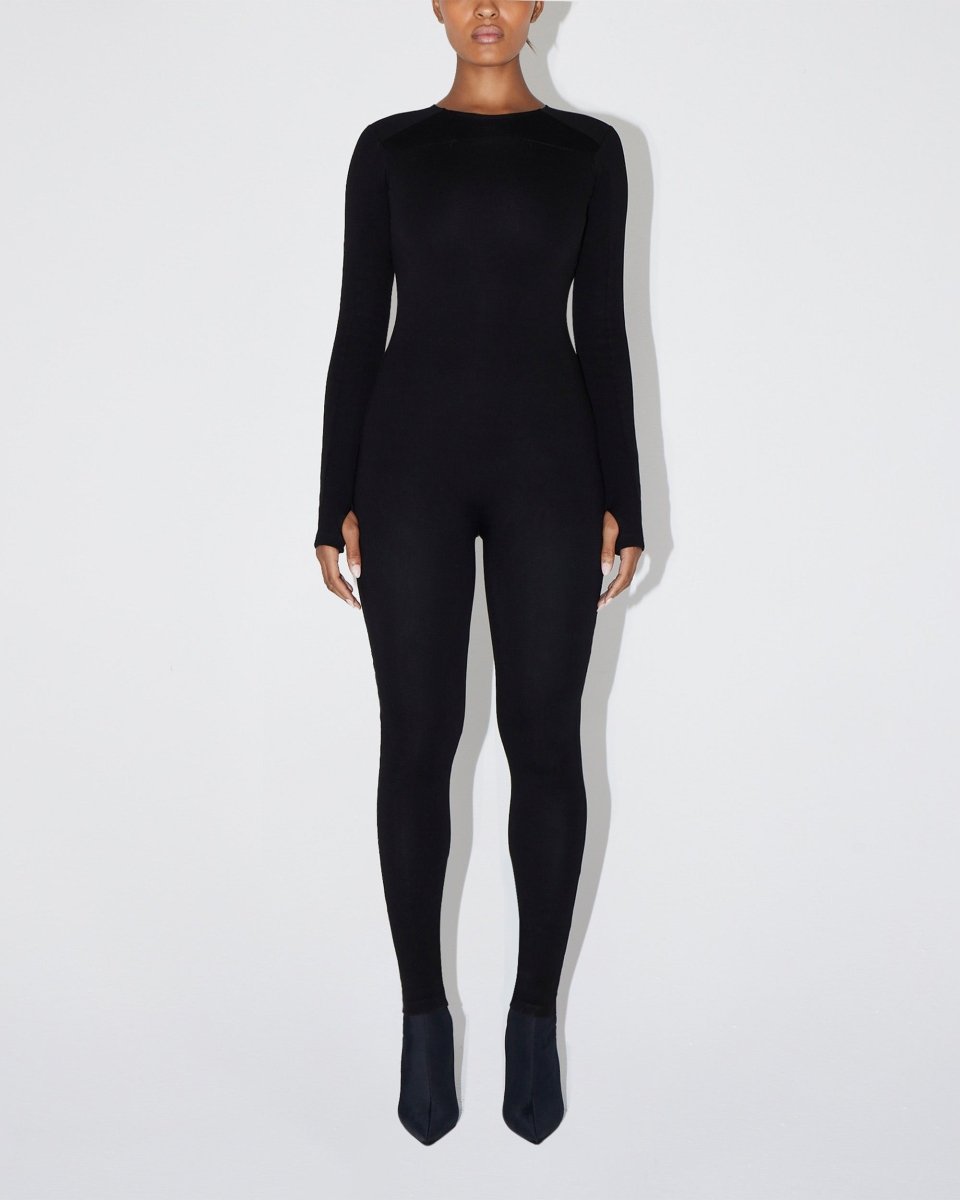 Black Long Sleeve Catsuit for Dance & Performance