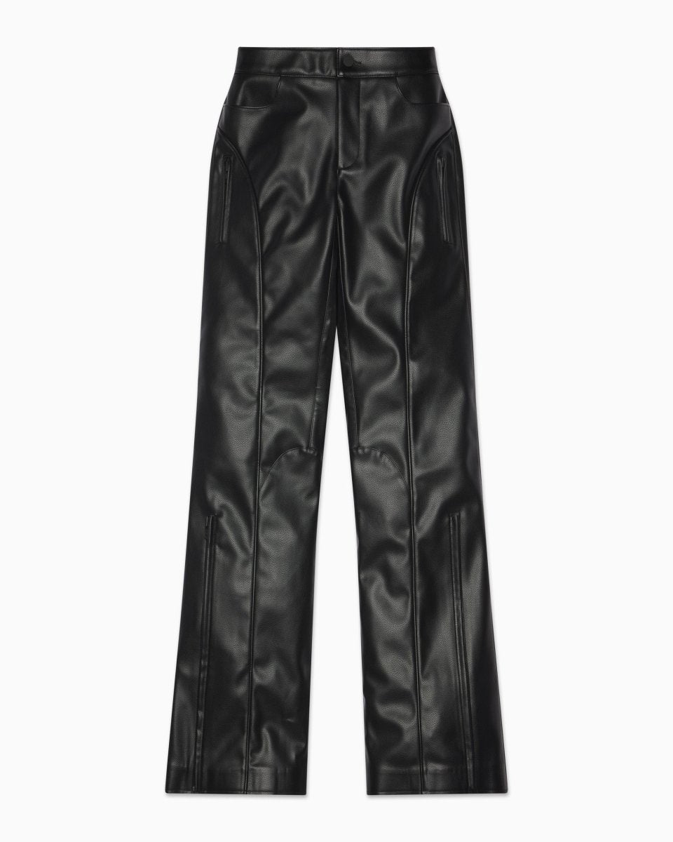 Black Faux Leather Pants for Women
