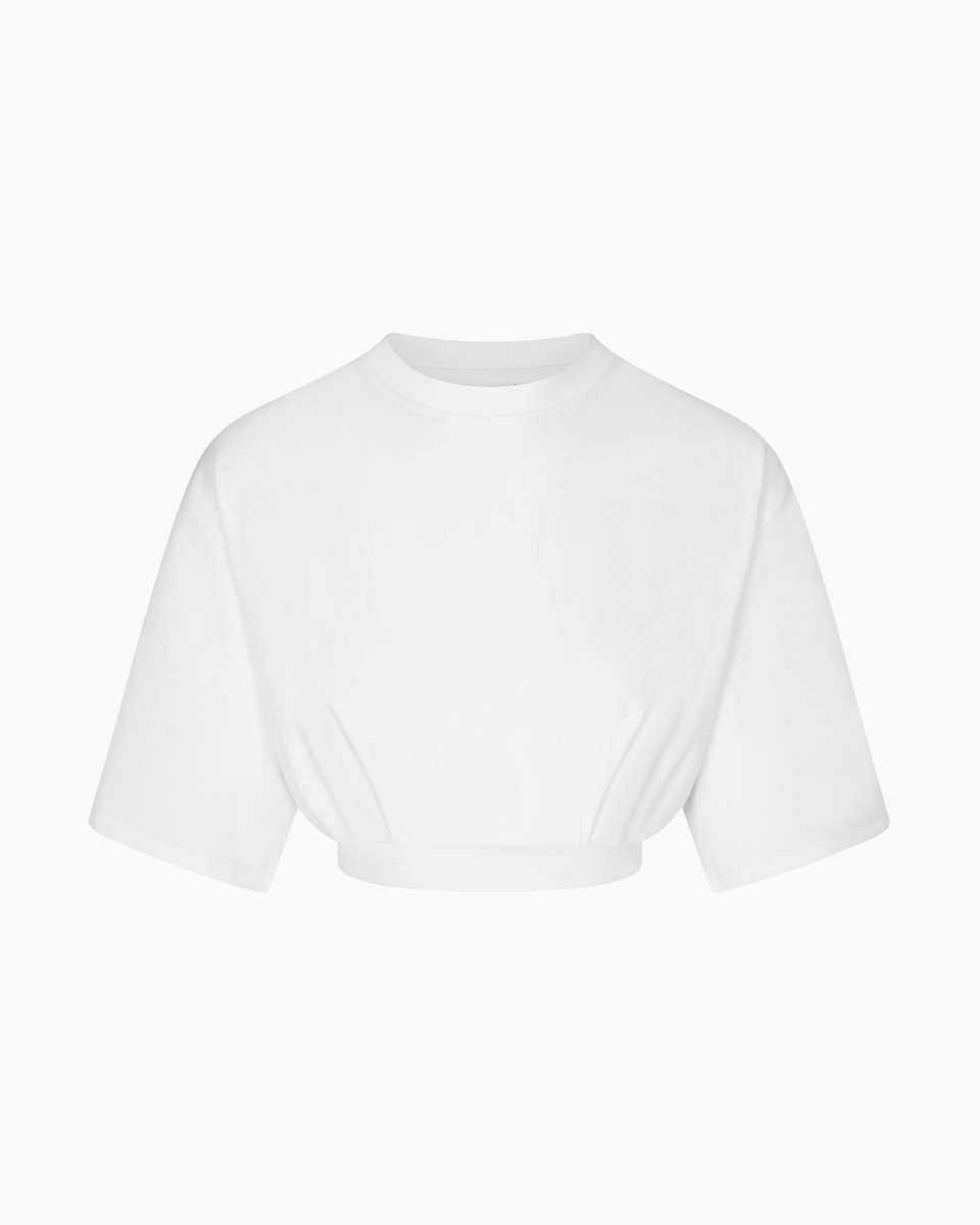 White Boxy Cropped T-Shirt