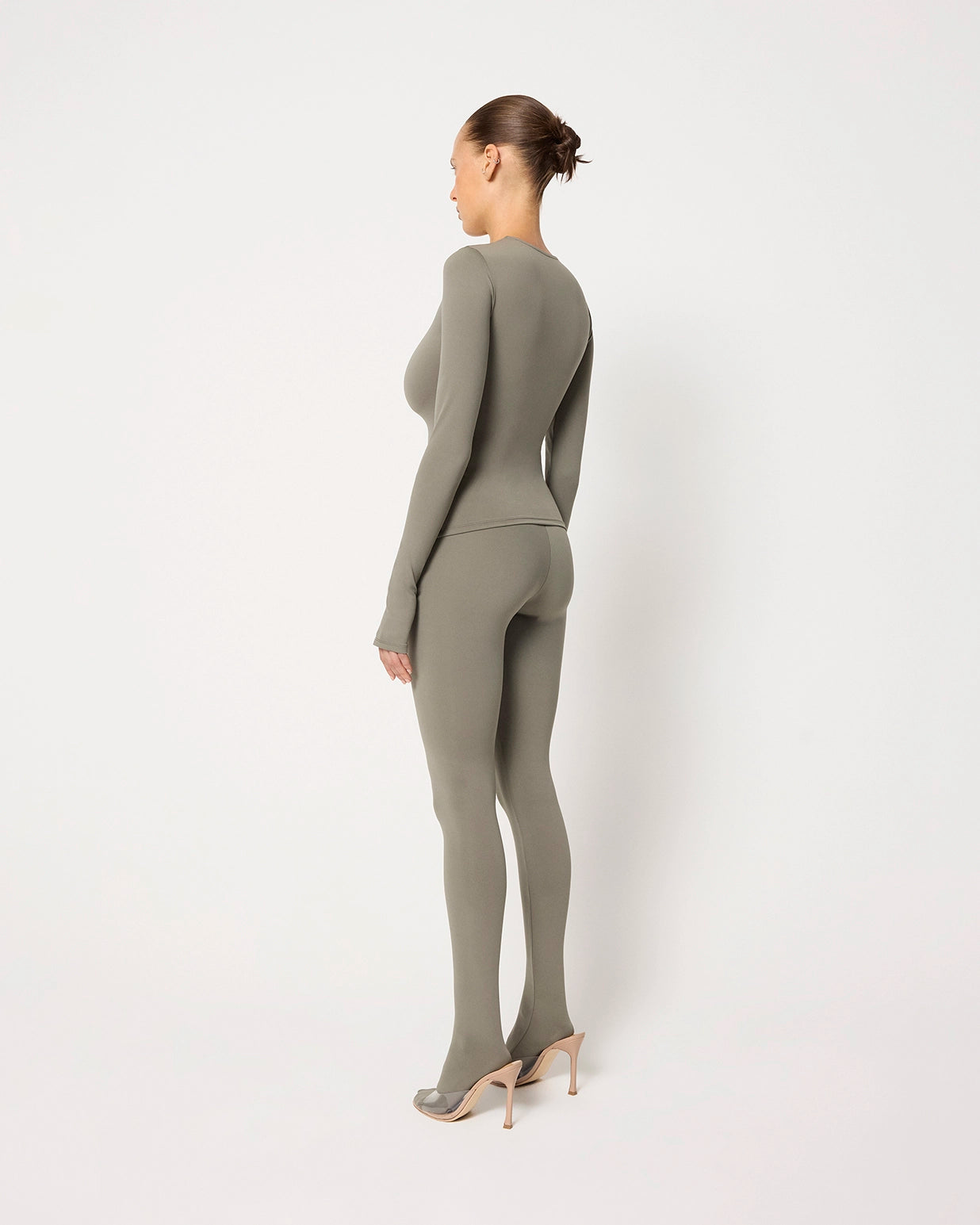 Dusty Olive Footed Leggings for Comfort & Style
