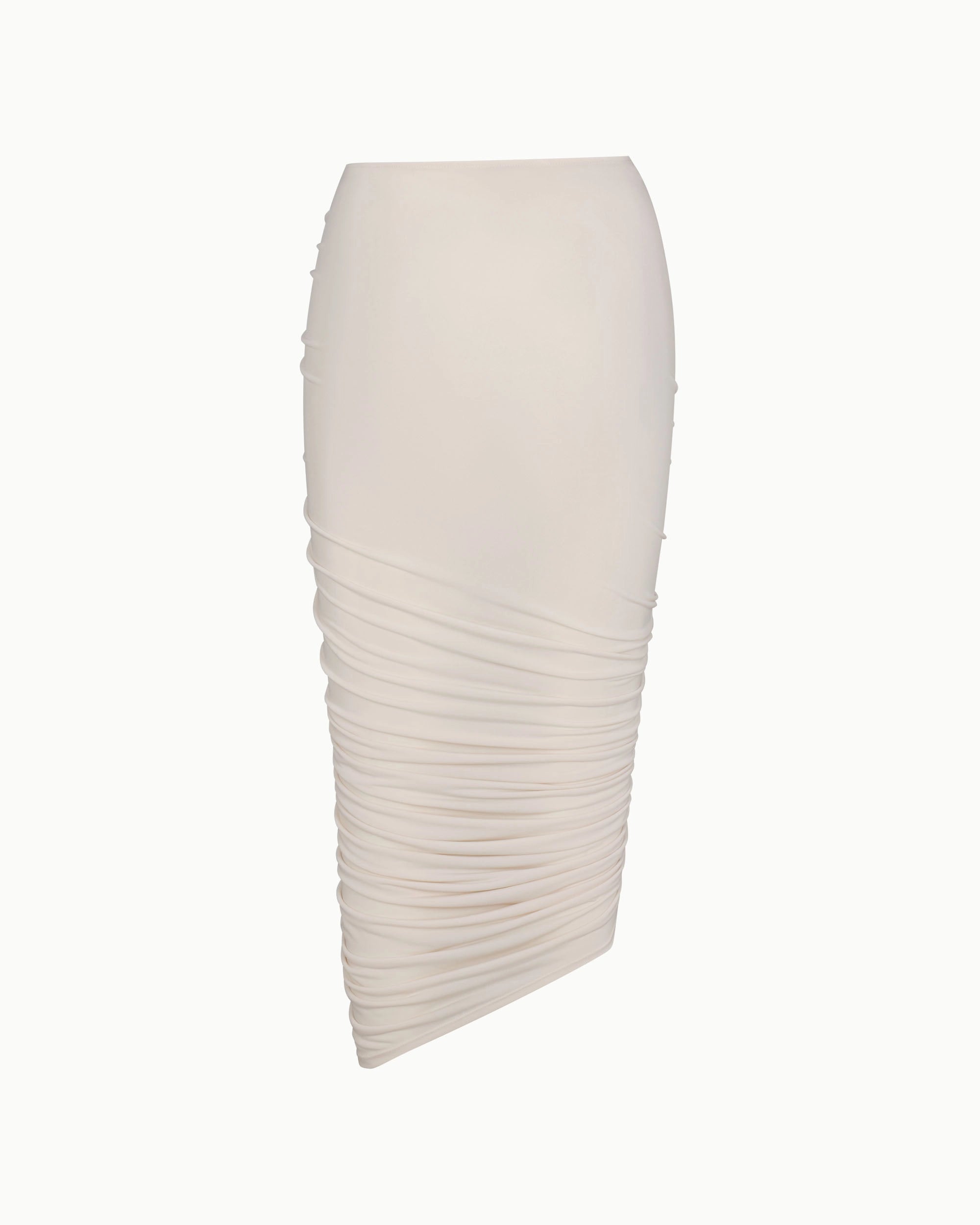 Shell Asymmetrical Ruched Skirt - Trendy & Elegant